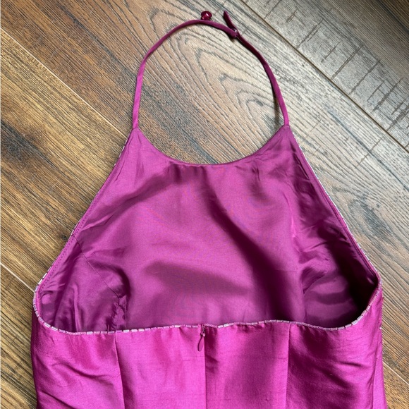 Ann Taylor Pink Silk Sequins Halter Dress. 2P - Picture 5 of 5